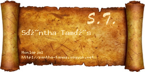 Sántha Tamás névjegykártya